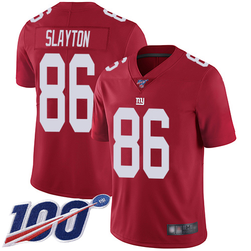 Men New York Giants #86 Darius Slayton Red Limited Red Inverted Legend 100th Season Football NFL Jersey->nfl t-shirts->Sports Accessory